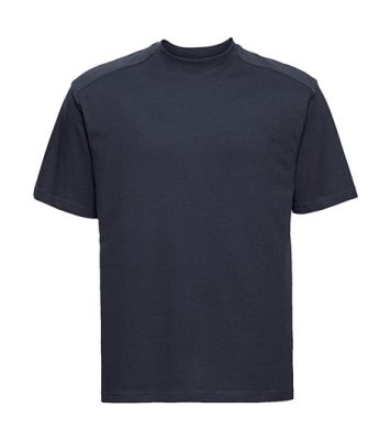 Heavy duty workwear póló nem bolyhosodó pamut keskeny, bordás kötésű nyakkivágás hátul nyakmegerősítővel