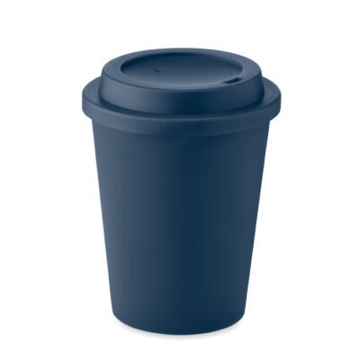 Nola duplafalú pohár PP ivónyílással ellátott fedéllel. Űrtartalom: 300 ml.