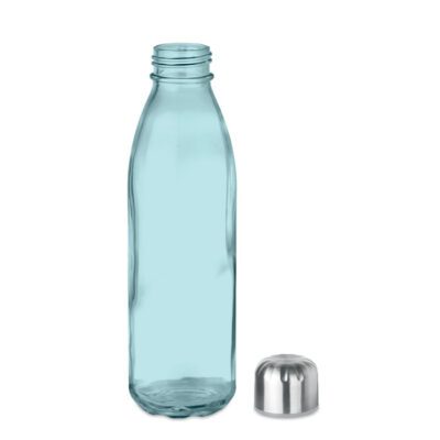 650 ml űrtartalmú üveg palack rozsdamentes acél kupakkal. Nem alkalmas szénsavas italokhoz. Szivárgásmentes.