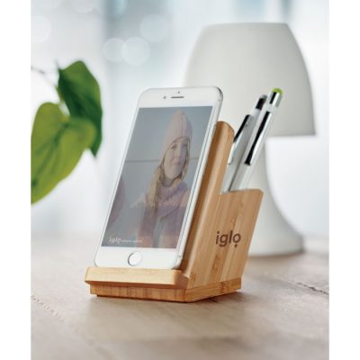 Baicol vezeték nélküli töltő Kéttekercses egy telefon töltéséhez, állvány és tolltartó funkcióval.