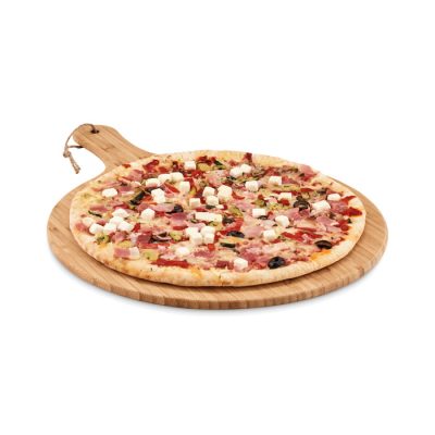 Bambusz vágódeszka serve Ideális apró falatkák és pizza tálalására. 31 cm átmérő!