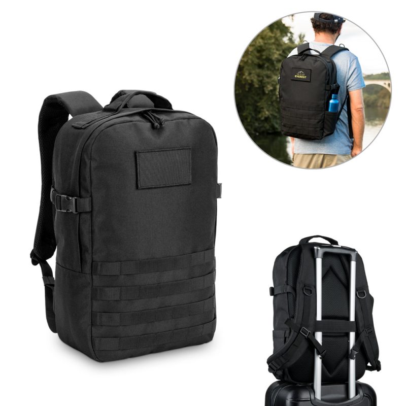 Katonai hátizsák edinburgh 600D újrahasznosított poliészterből 210D poliészter béléssel 17,3"-os laptop számára.