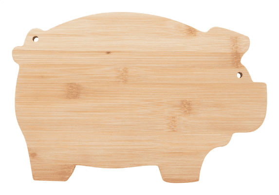 Mangalica vágódeszka Malac alakú bambuszból.