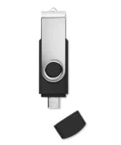 On the go USB pendrive C csatlakozóval Fekete színben 4-64 Gb-ig.