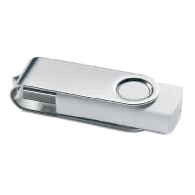 Techmate USB pendrive 8 Gb 2.0 fém borítással. Fehér színben