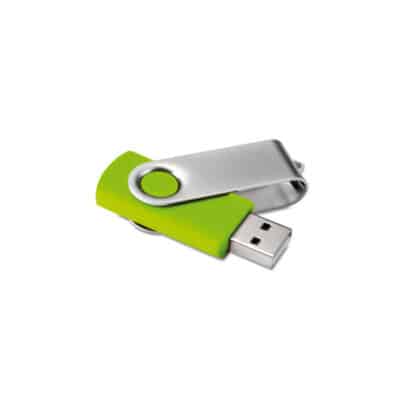 Techmate USB pendrive 8 Gb 2.0 fém borítással. Lime színben