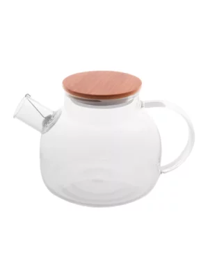 Tendina boroszilikát teáskanna bambusz fedéllel és rozsdamentes acél teaszűrővel, kraft papír dobozban. 1000 ml.